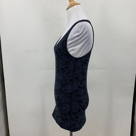 Athleta Textured Tank Top Womens S Small Navy Blue Scoop Neck Sleeveless Stretch - Picture 5 of 11
